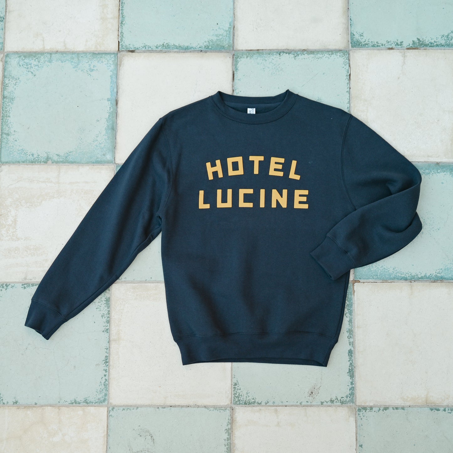 Hotel Lucine “Block Font” Crewneck