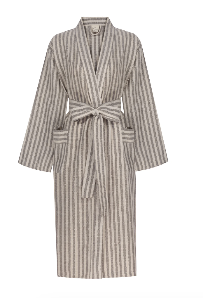 Mizar & Alcor Striped Grey Robe